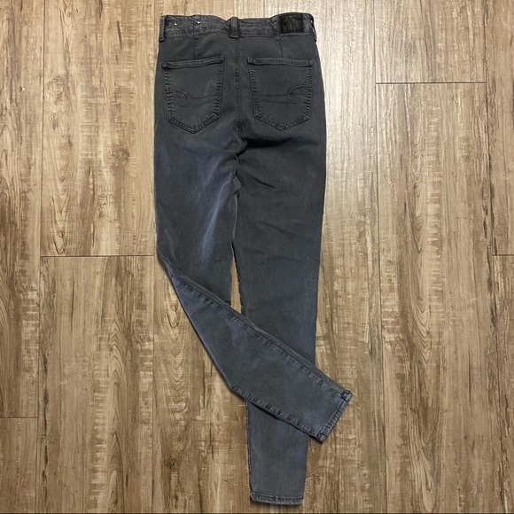 High Waisted Button Up American Eagle Skinny Jeans - Picture 2 of 7